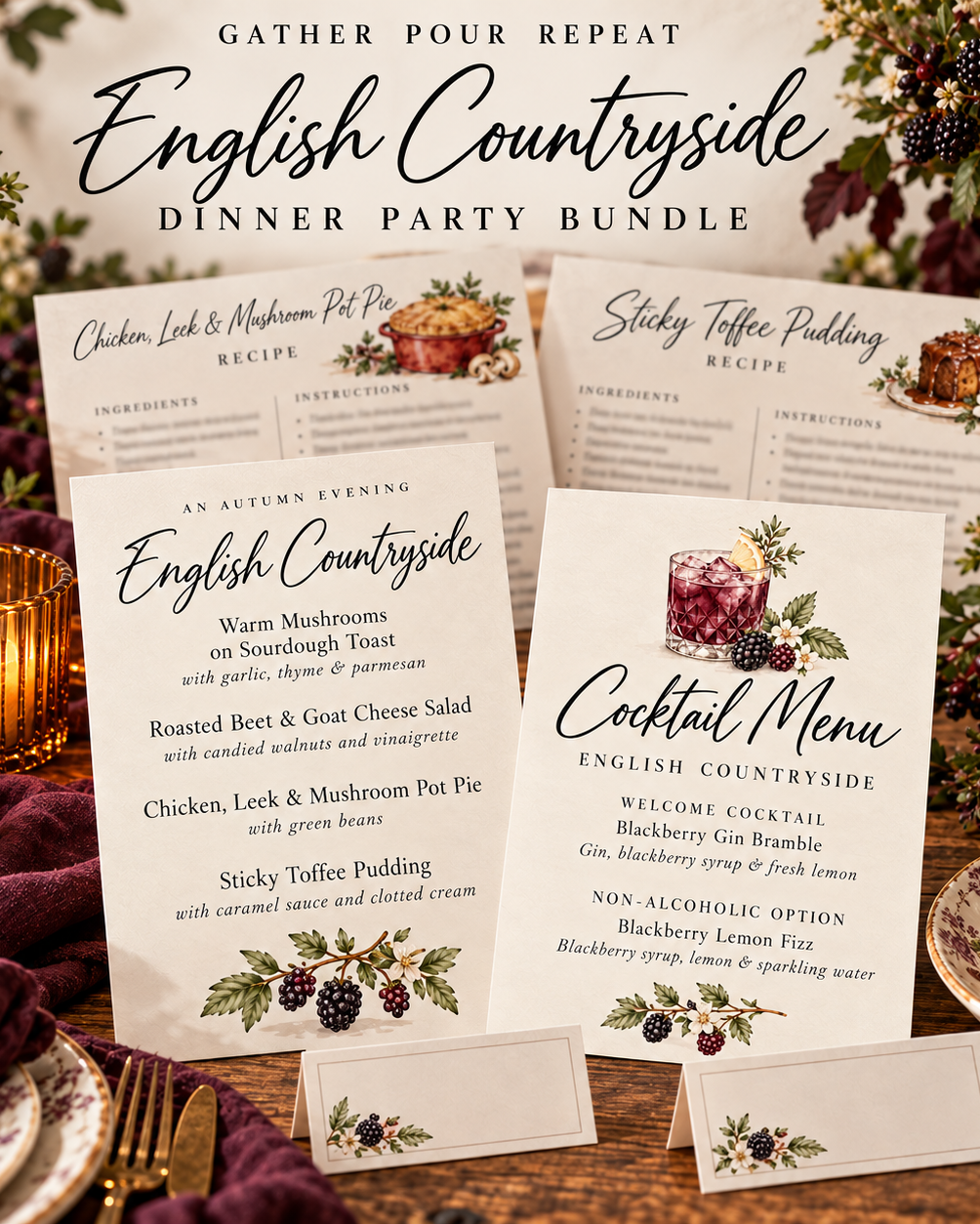 English Countryside Dinner Party Bundle