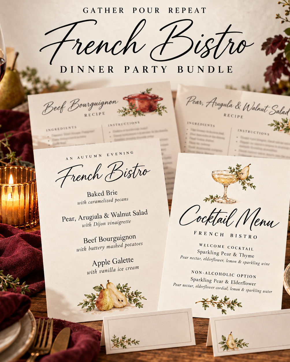 French Bistro Dinner Party Bundle