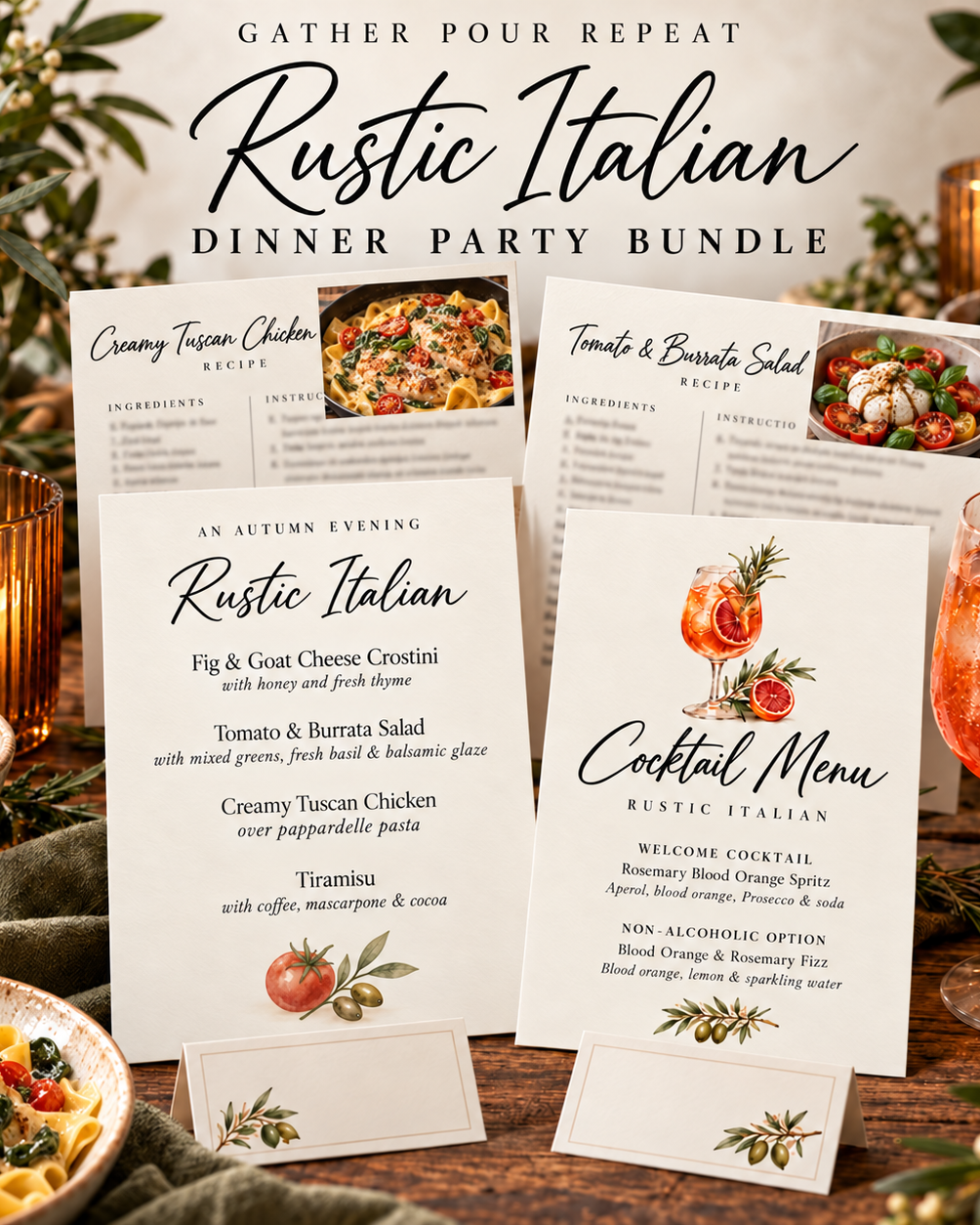Rustic Italian Dinner Party Bundle